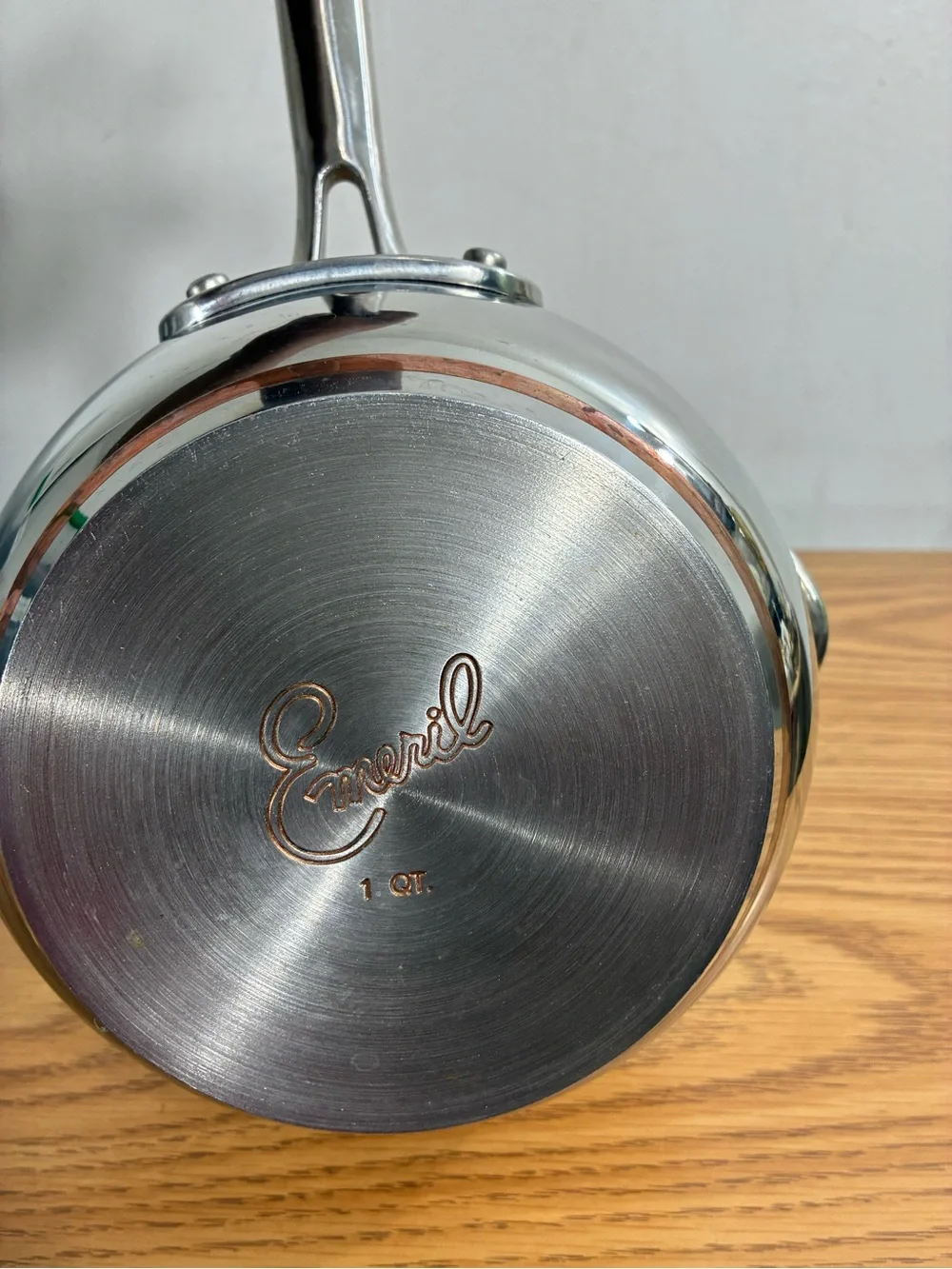 Emeril Lagasse 1 Qt Stainless Steel Saucepan with double Spout Copper core Base